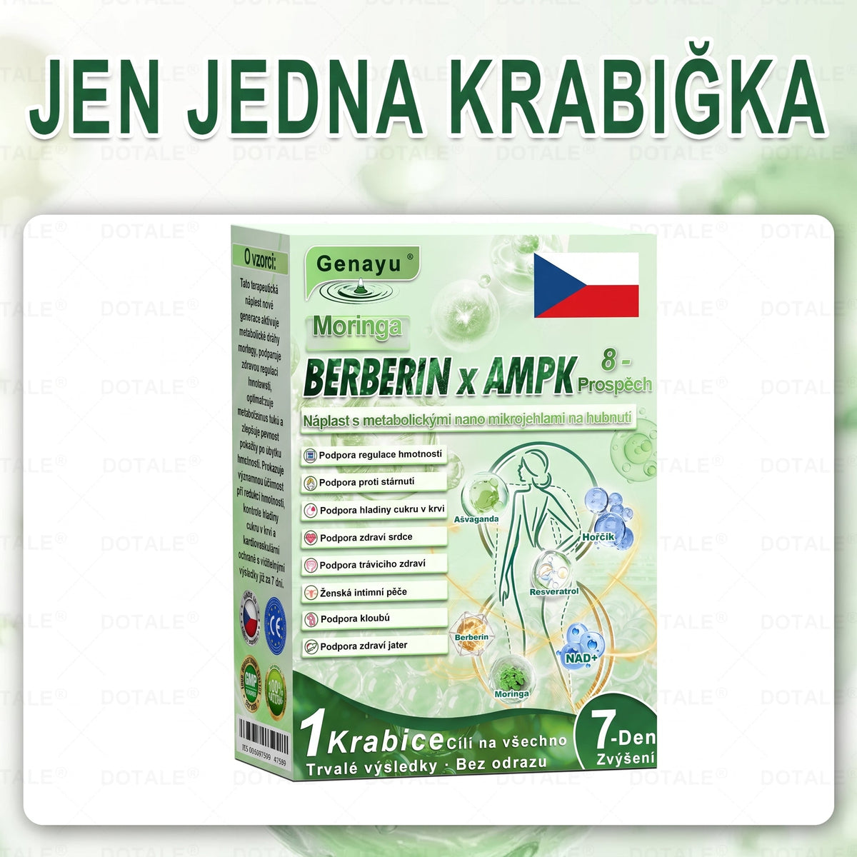 𝐆𝐞𝐧𝐚𝐲𝐮® metabolická nano mikrojehličková náplast 🧑⚕️ (Pouze jednou denně, viditelné výsledky již do 7 dnů!) ✅ Formule Berberin + Moringa, ideální při nadváze, nedokonalostech pokožky, diabetu, spánkové apnoe a kloubních potížích 💥💥