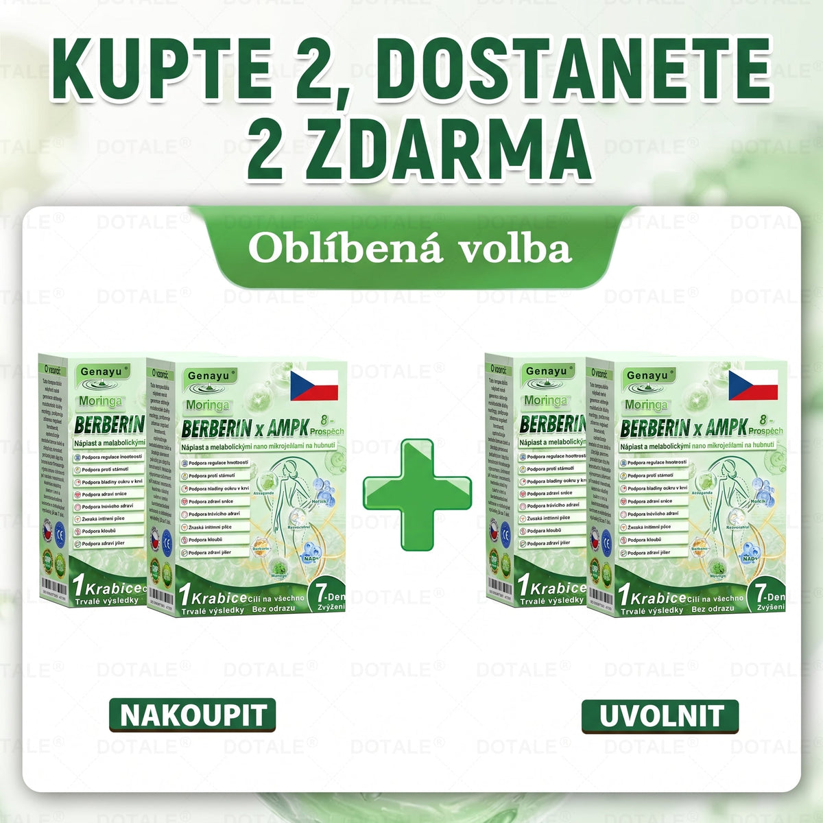 𝐆𝐞𝐧𝐚𝐲𝐮® metabolická nano mikrojehličková náplast 🧑‍⚕️ (Pouze jednou denně, viditelné výsledky již do 7 dnů!) ✅ Formule Berberin + Moringa, ideální při nadváze, nedokonalostech pokožky, diabetu, spánkové apnoe a kloubních potížích 💥💥