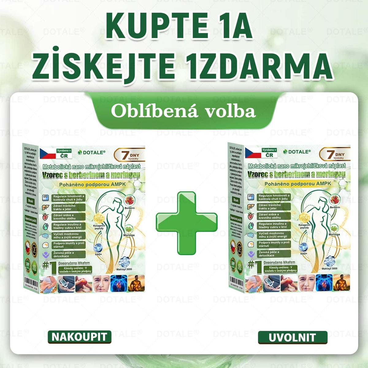 𝐆𝐞𝐧𝐚𝐲𝐮® metabolická nano mikrojehličková náplast 🧑‍⚕️ (Pouze jednou denně, viditelné výsledky již do 7 dnů!) ✅ Formule Berberin + Moringa, ideální při nadváze, nedokonalostech pokožky, diabetu, spánkové apnoe a kloubních potížích 💥💥